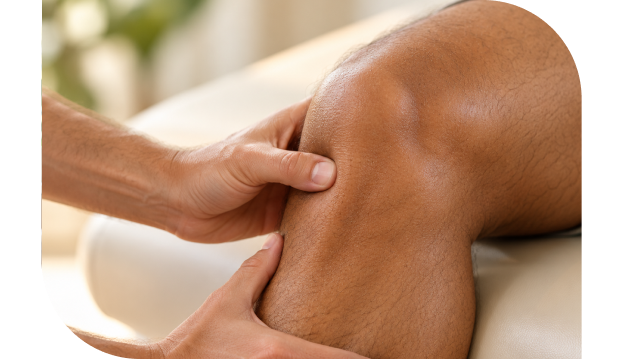 examining knee